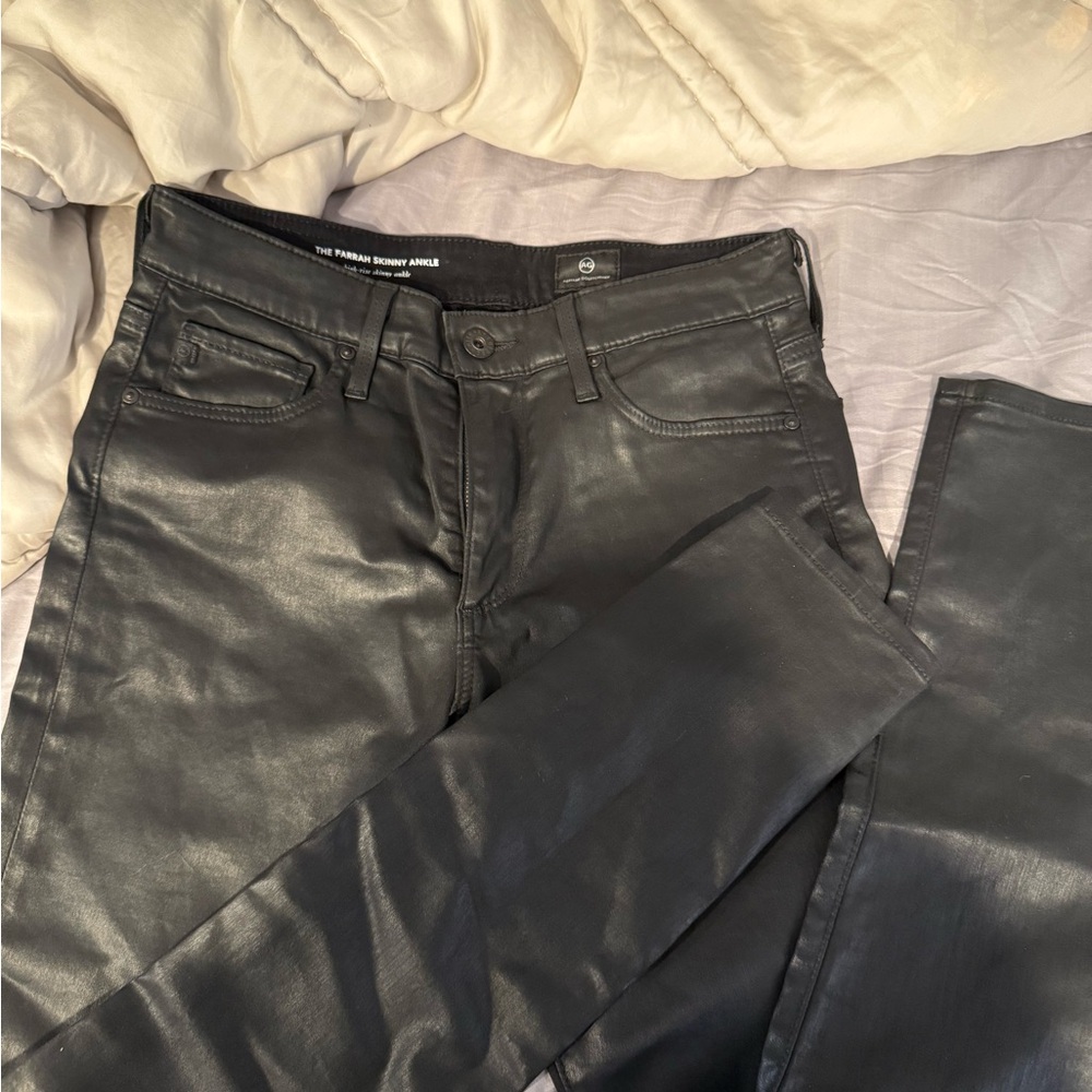 AG Farrah Leather Skinny Jeans
